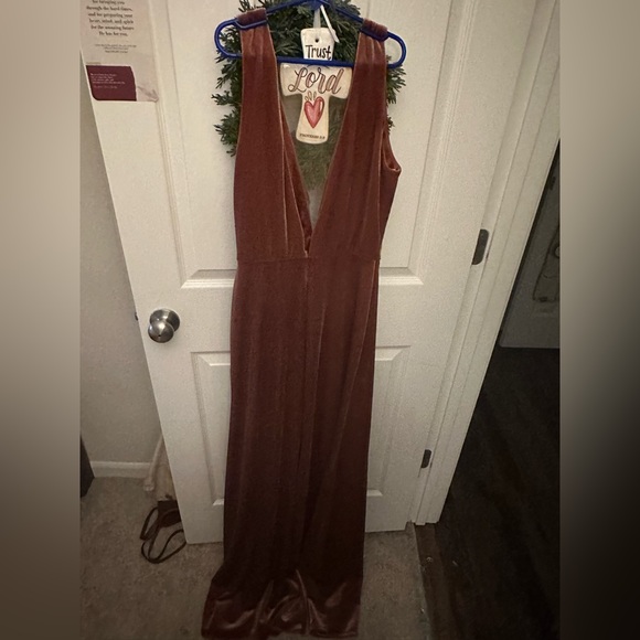 Jenny Yoo Logan Velvet Maxi Dress BHLDN - Picture 3 of 4